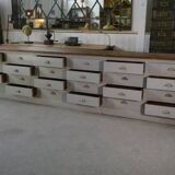 Large gray 24-drawer craft cabinet from the 1950s