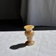Small vintage candle holder in yellow onyx, H10 D5.5.