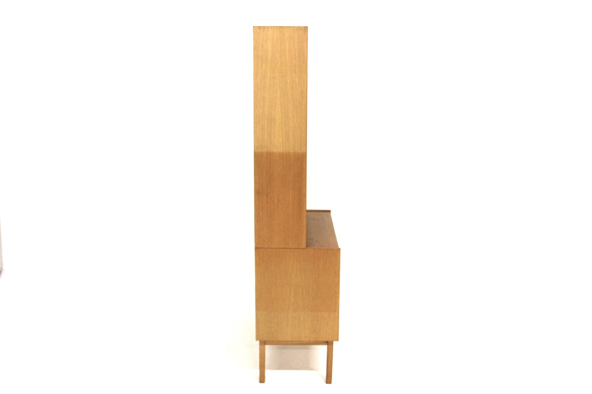 Scandinavian oak chest of drawers-bookcase, Sweden, 1960