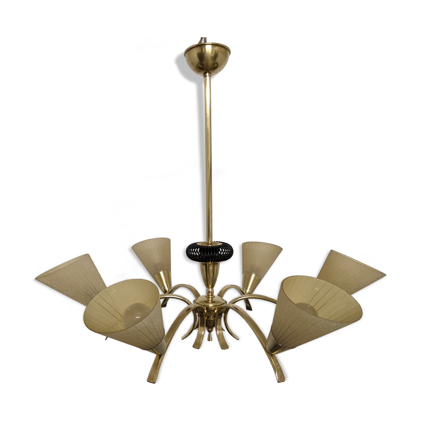 Brass chandelier from the 50s/60s