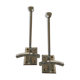 Pair of chrome coatrack 60