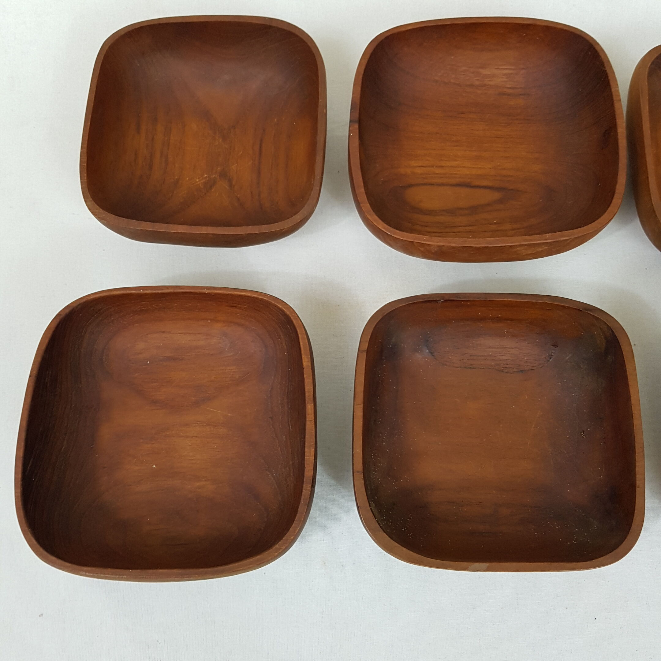 Lot of 8 ramekins scandinavian teak