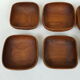 Lot de 8 ramequins  scandinave en teck