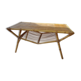 Bamboo and rattan coffee table
