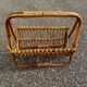 vintage rattan magazine rack