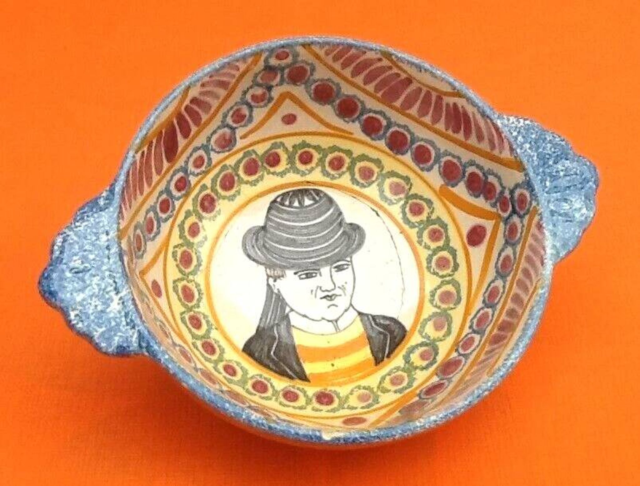 2 old ear bowls Faience from Quimper Henriot Quimper