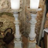 Antique cast iron candle holder