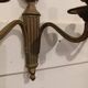 Pair of French bronze wall sconces, Louis XVI Neoclassical style, two-arm s