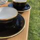 3 black Apilco cups