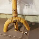 Vintage rattan wall light by Louis Sognot