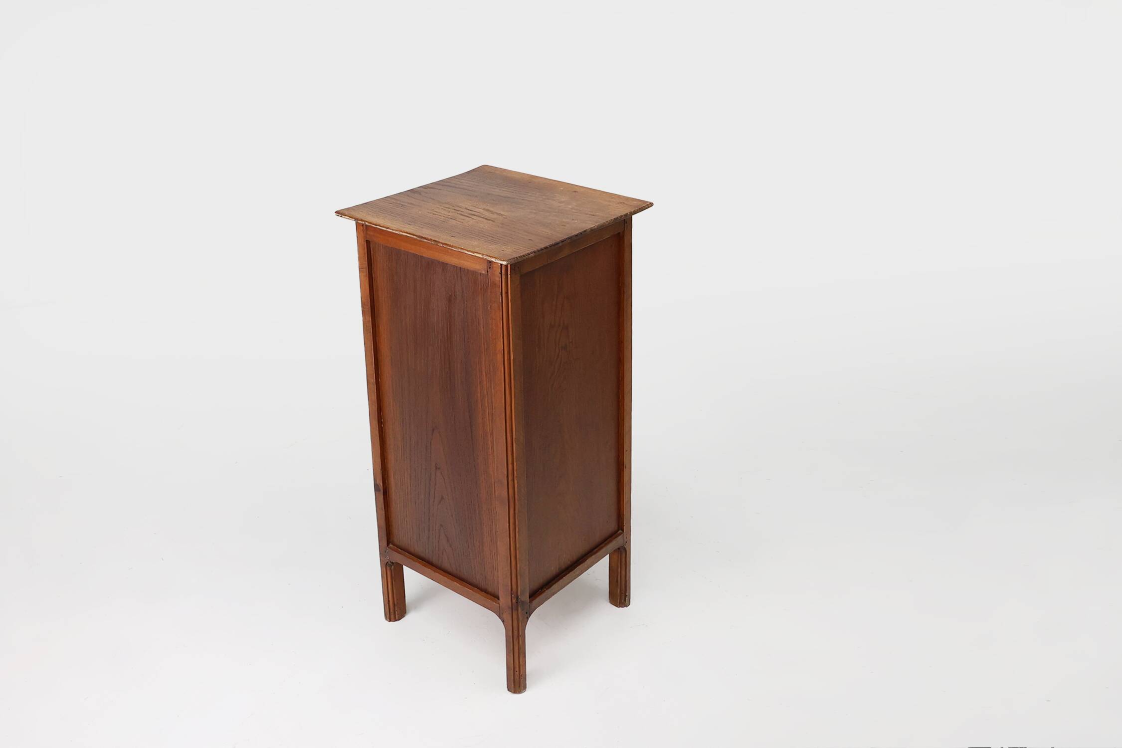Nightstand or bedside table in pinewood, France ca. 1850