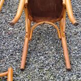 Set of 6 old bistro chairs