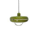 Green hanging lamp, Licht Studio, Italy 1970s