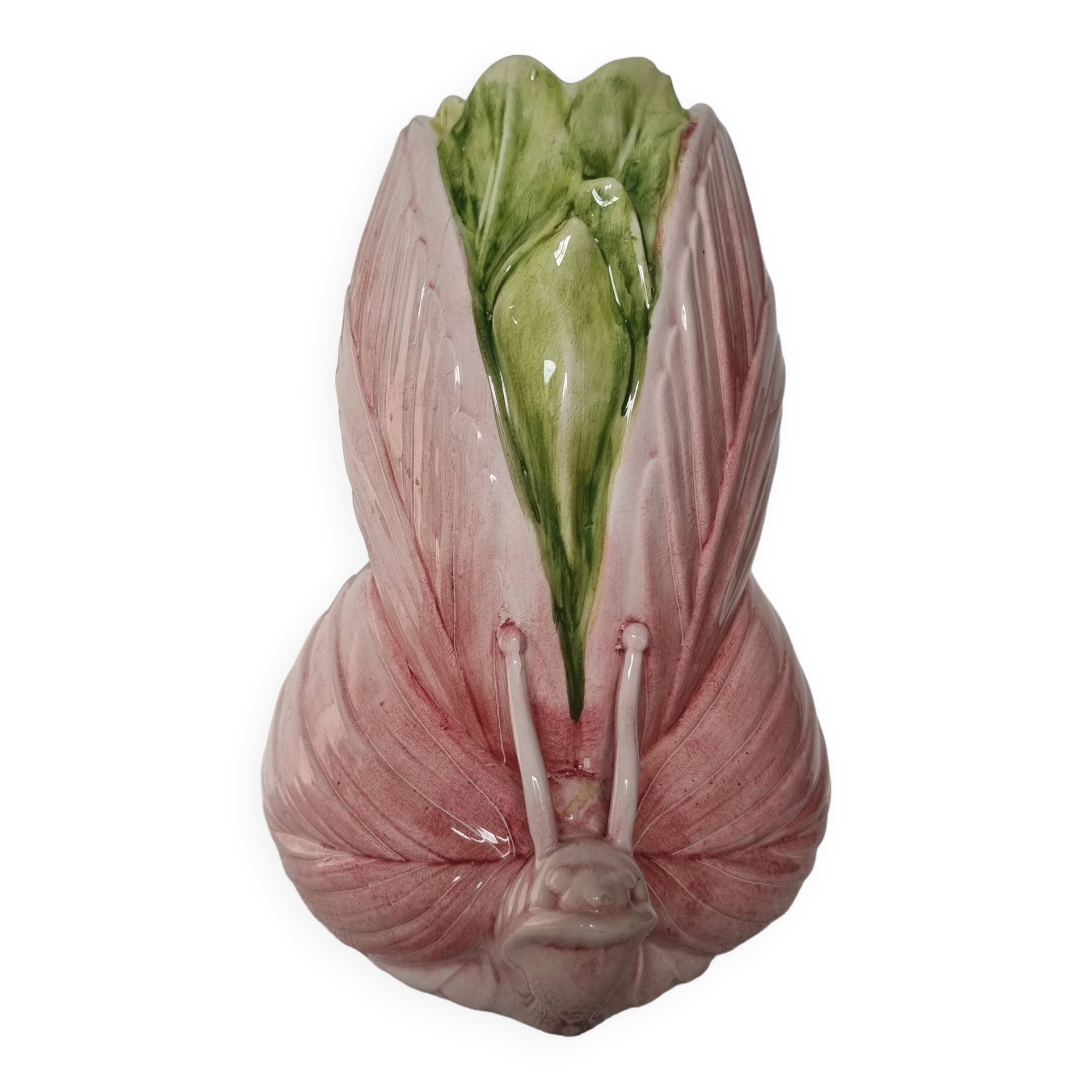 Vase papillon en céramique vernissée italienne