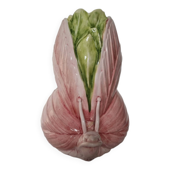 Butterfly vase in italian glazed ceramic