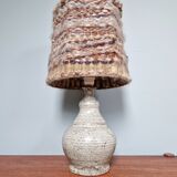 Large enameled terracotta lamp, 1970s