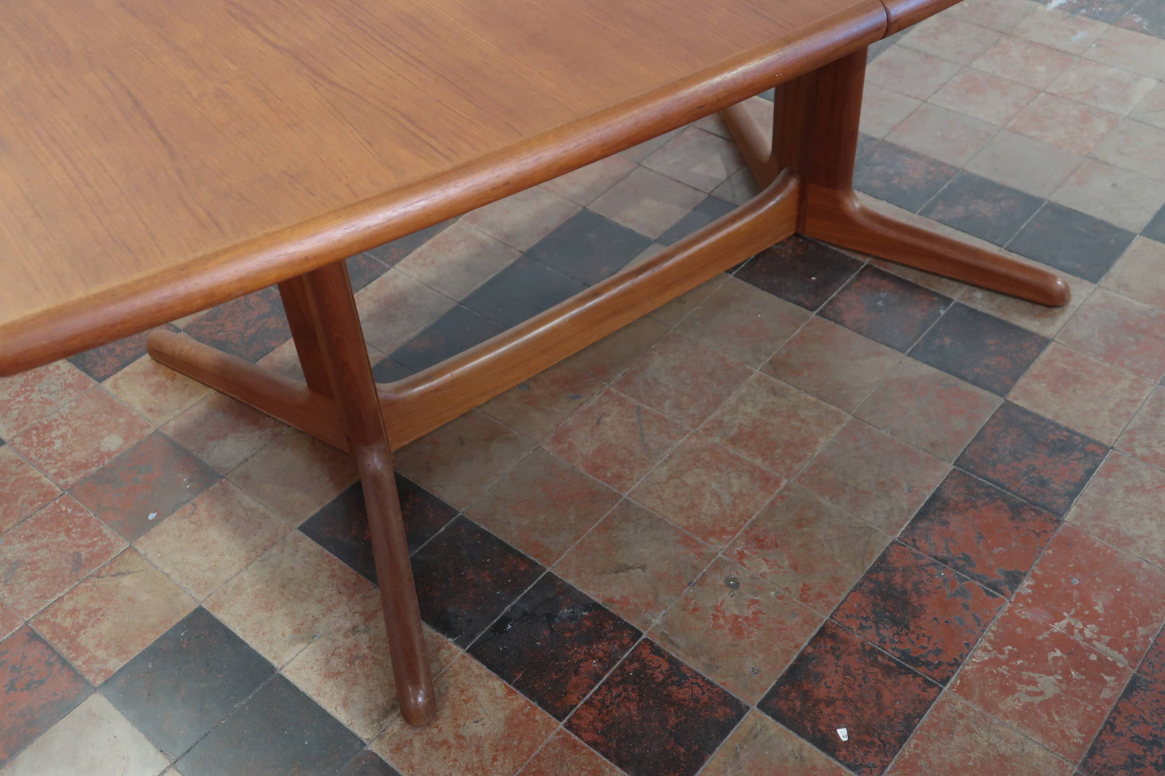 Table dining teak with extensions, Denmark 1960's