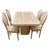 Vintage 180cm travertine dining table