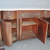 Credenza in mahogany door flame time XIX