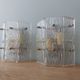 Pair of vintage frosted glass wall lamps, 1960s