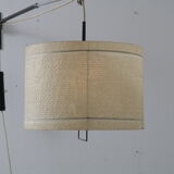 1950s extendible wall lamp with fiberglass shade, Italy