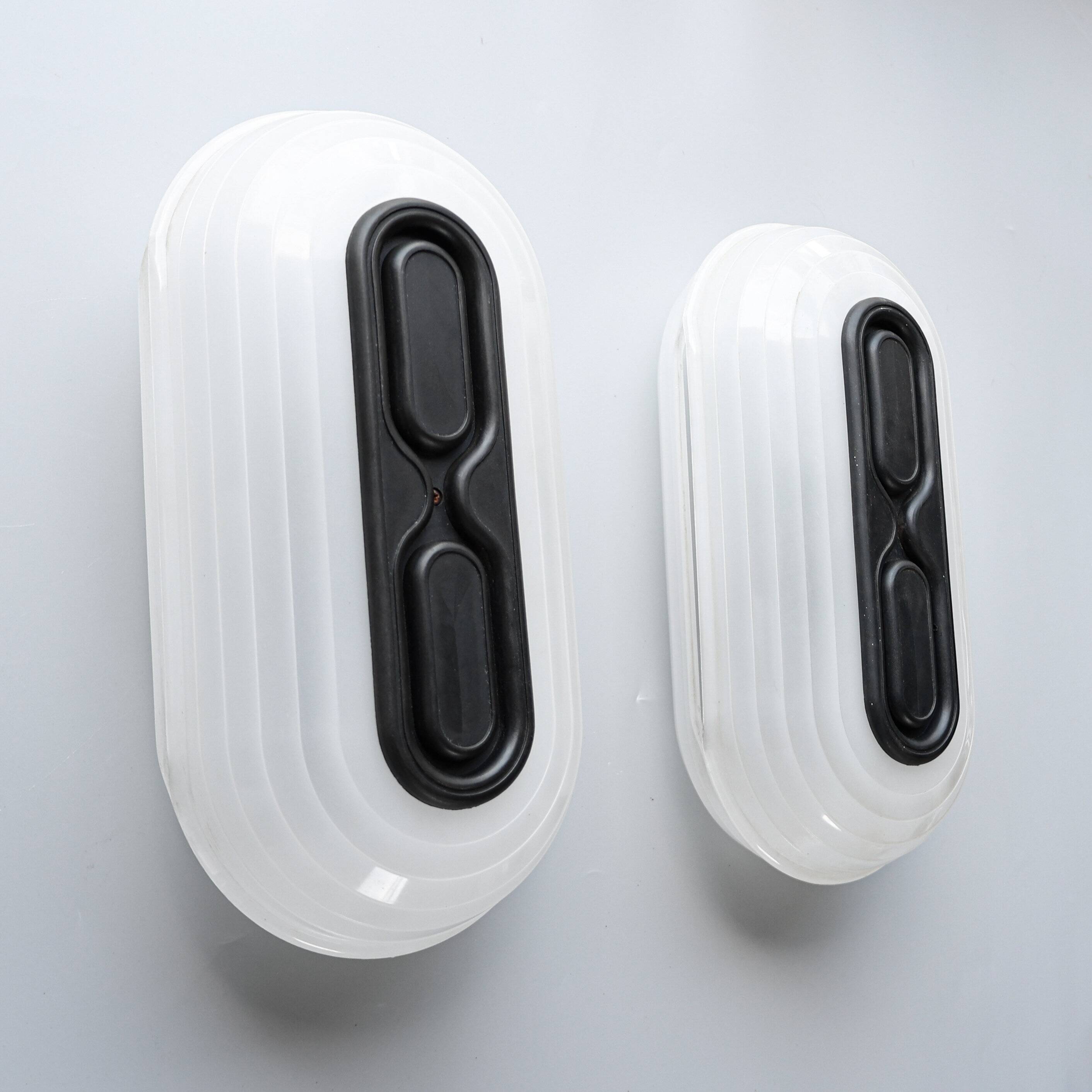 Postmodern sconces by Arteluce, 1980s, Italy.