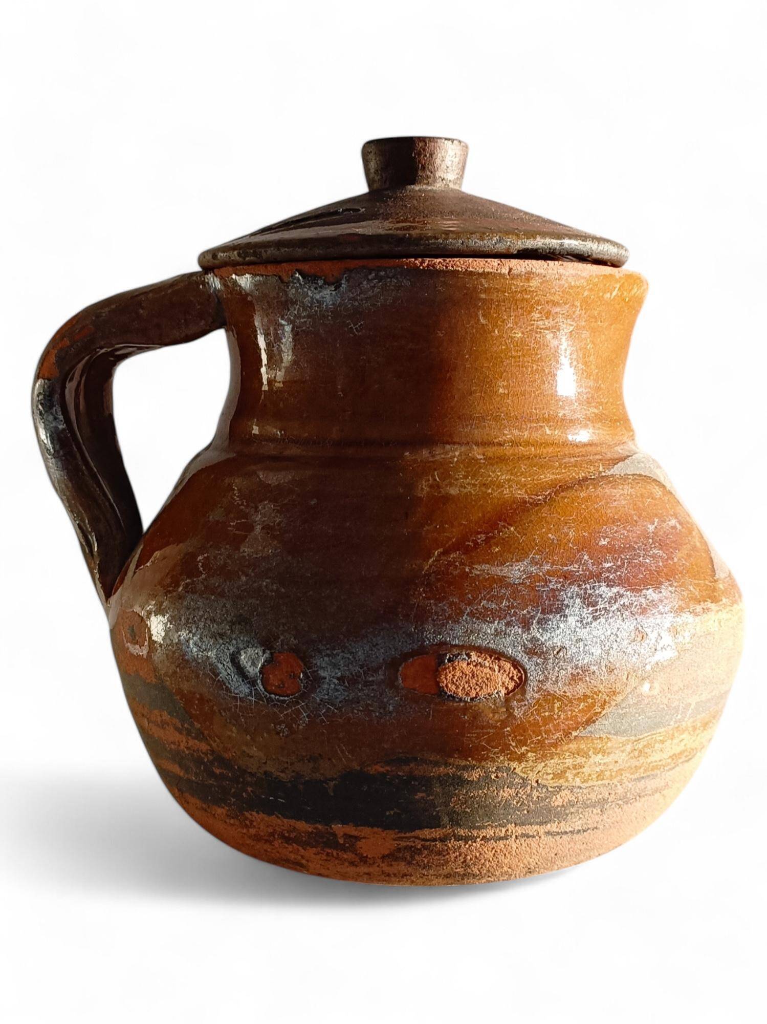 Rustic Terracotta Cooking Olla, Hand-Crafted, Spanish, 19th Century