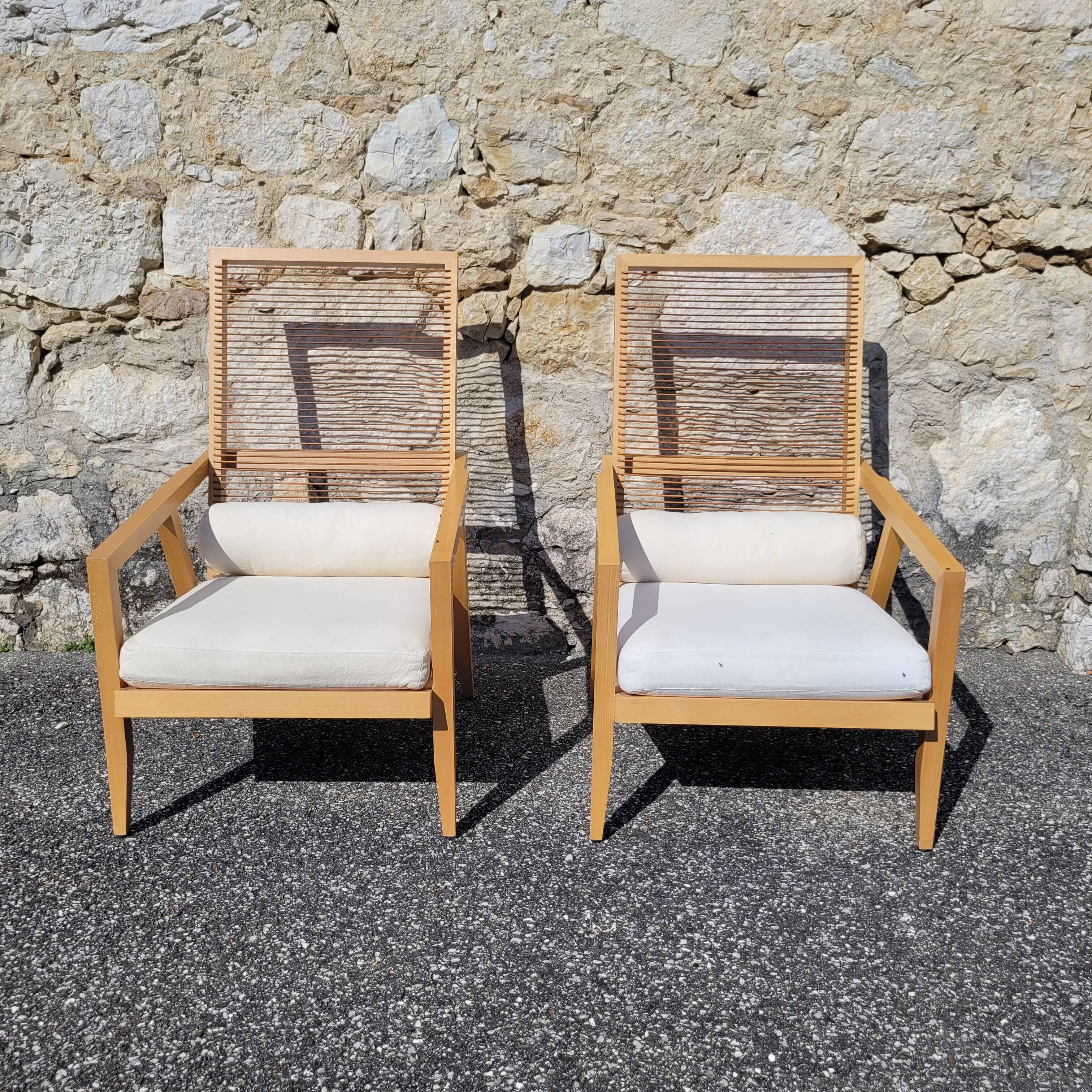 Franco Bizzozzero for Pierantonio Bonacina pair of armchairs