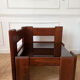 Modernist coffee table in wood and smoked glass.