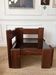 Table basse moderniste bois et verre fumé