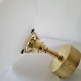 Brass and opaline wall lamp