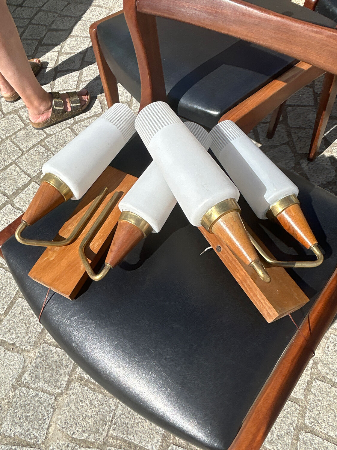 Pair of Scandinavian wall lights 1960