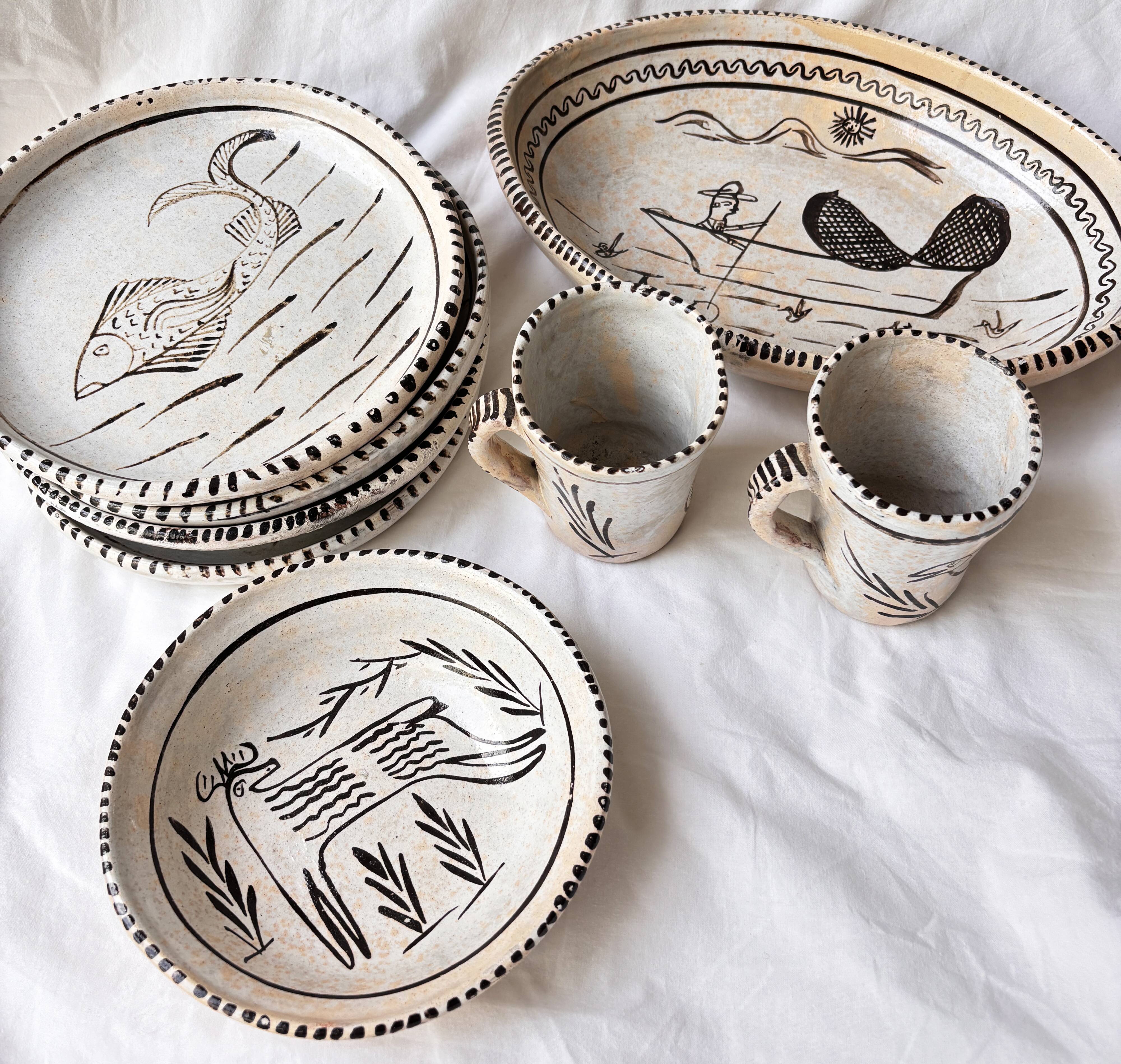 Rare ceramic service Bernardo Zaldizar