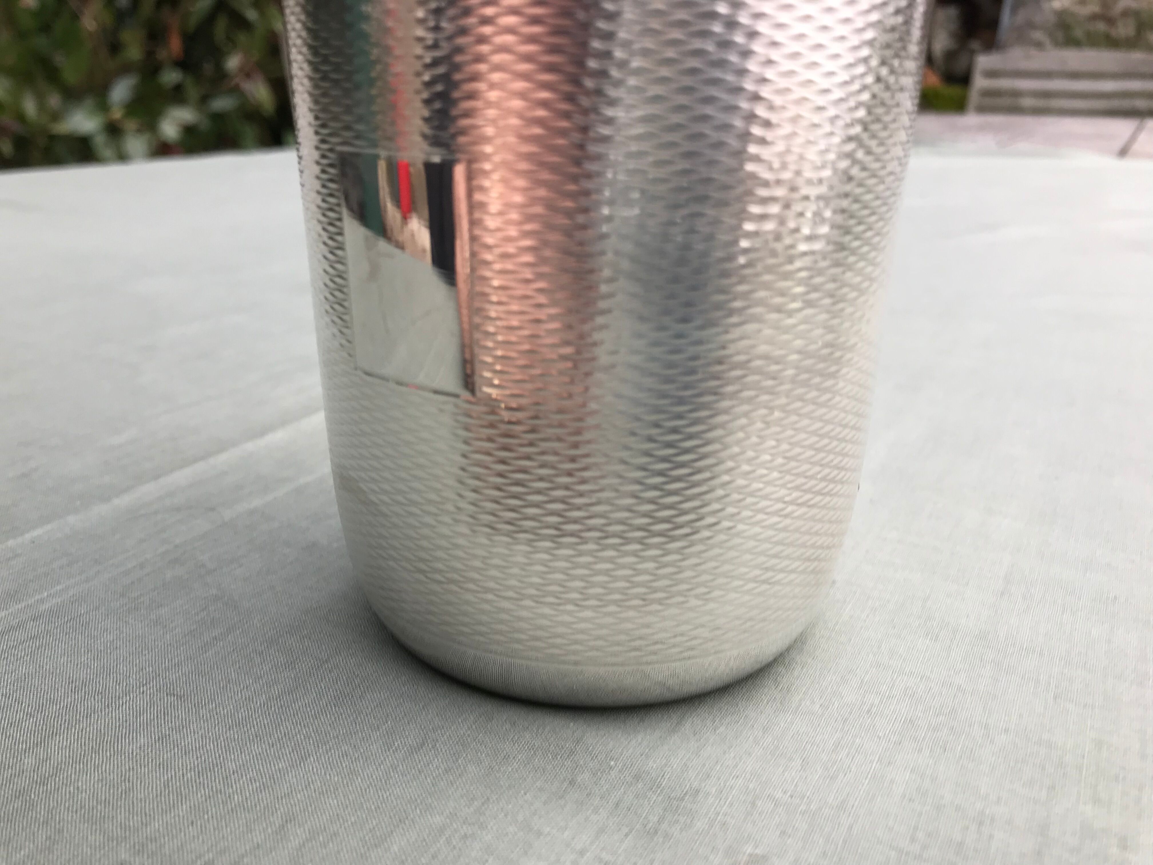 Timbale guillochée silver metal