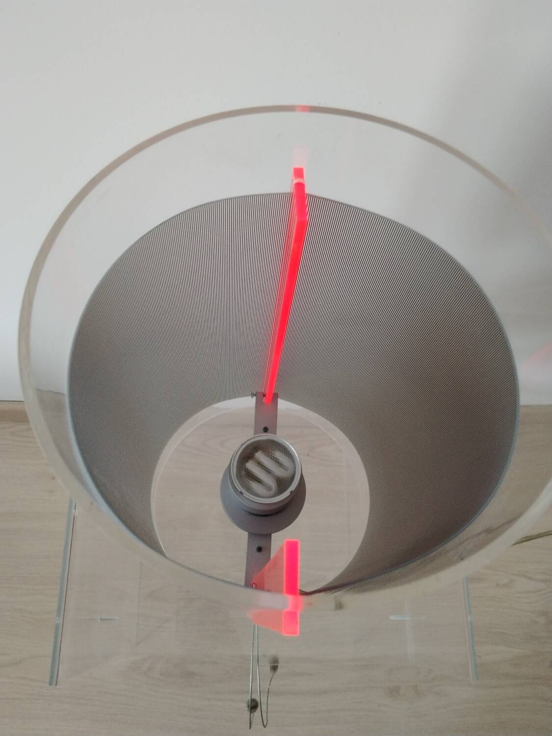 Designer plexiglass pendant light