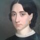 Portrait ancient oil on canvas,  lady 19th