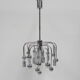 Suspension Spoutnik vintage avec 9 points lumineux et 16 globes chromés