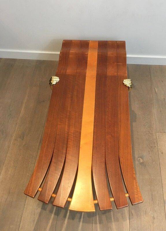 Unique coffee table made of a thick top
