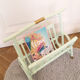 Magazine rack Wicker 'Mint & Gold'