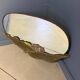 Vintage brass floral mirror, 1960s