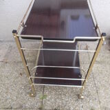 Brass rolling dessert table