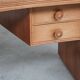 Bureau Français Courbé Mid-Century en Chêne