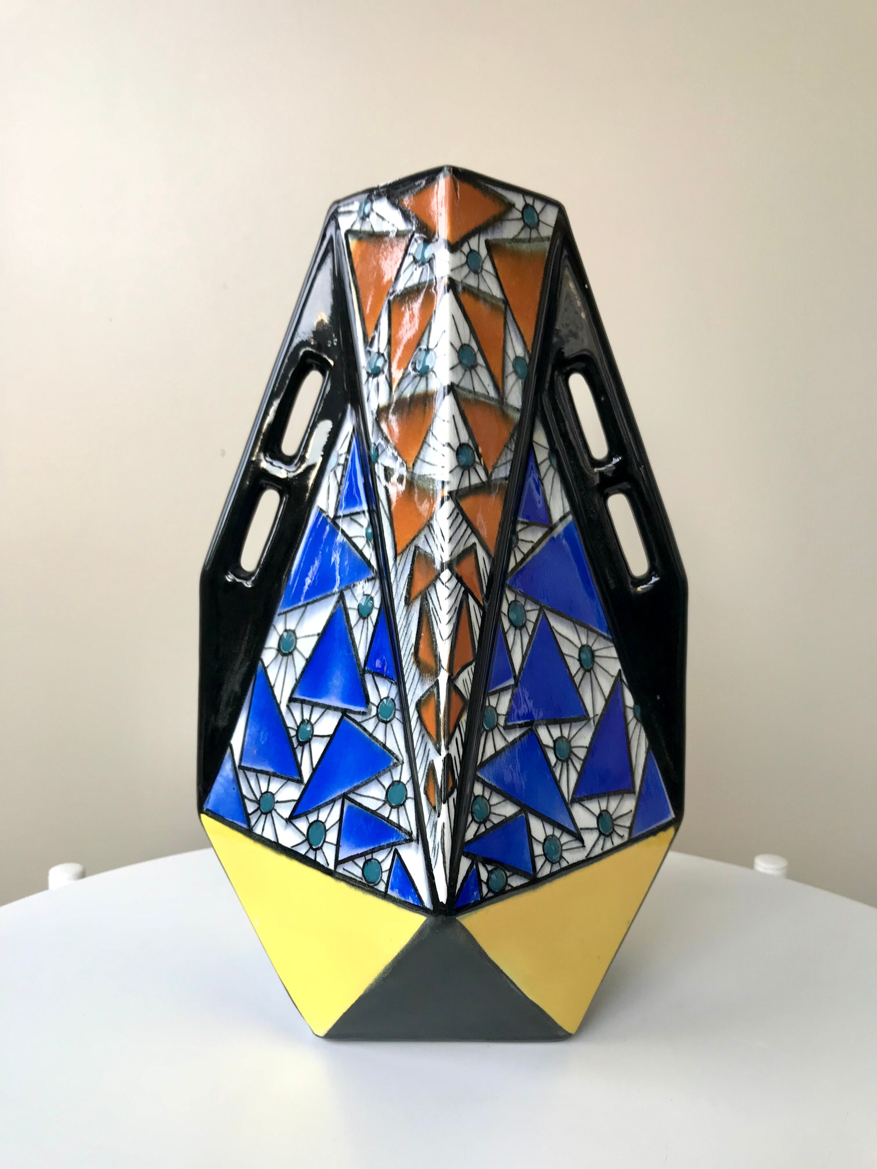 Vase céramique onnaing art déco