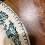Set of earthenware plates of Longwy Fismes late nineteenth
