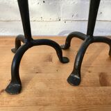 Pair of wrought iron candlesticks black gothic