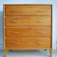 Commode vintage en bois pieds compas