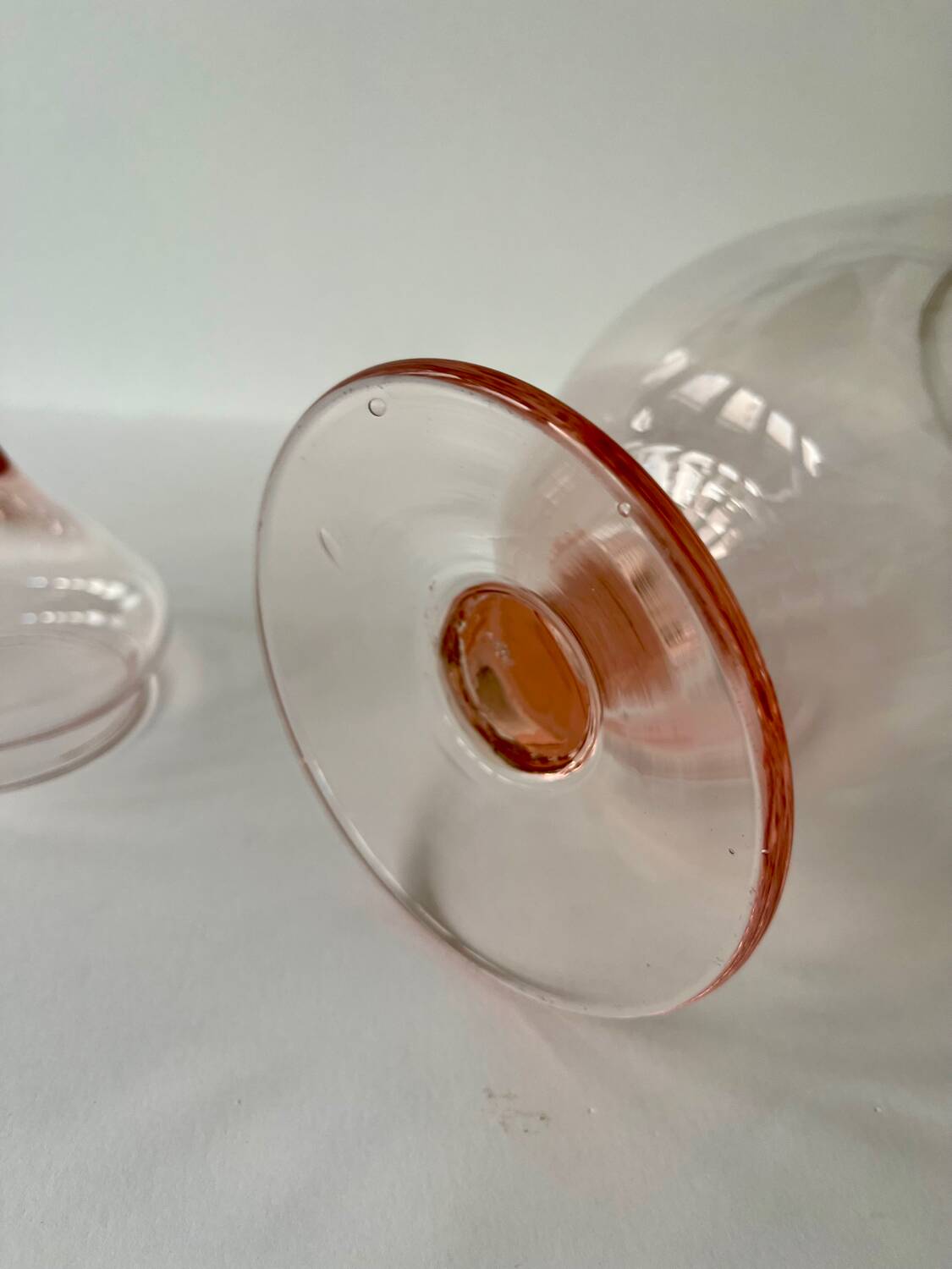 Bocal / Bonbonnière verre rose pale H30cm