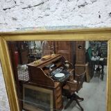 Large gilt mirror in 2 parts from the early 19th century