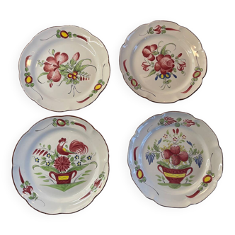Lot de 4 assiettes décoratives