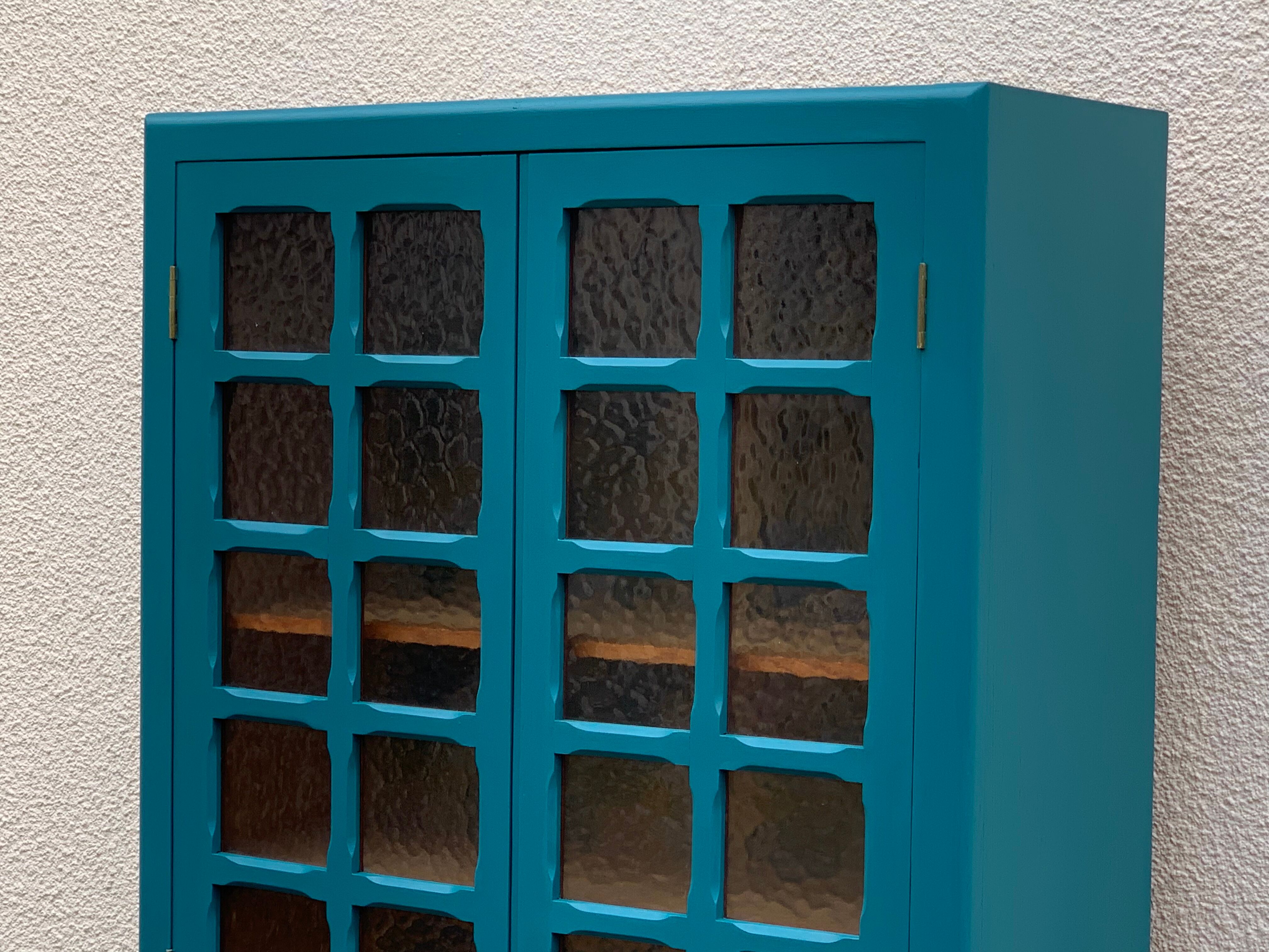 Parisian wardrobe glazed blue Peacock 1940